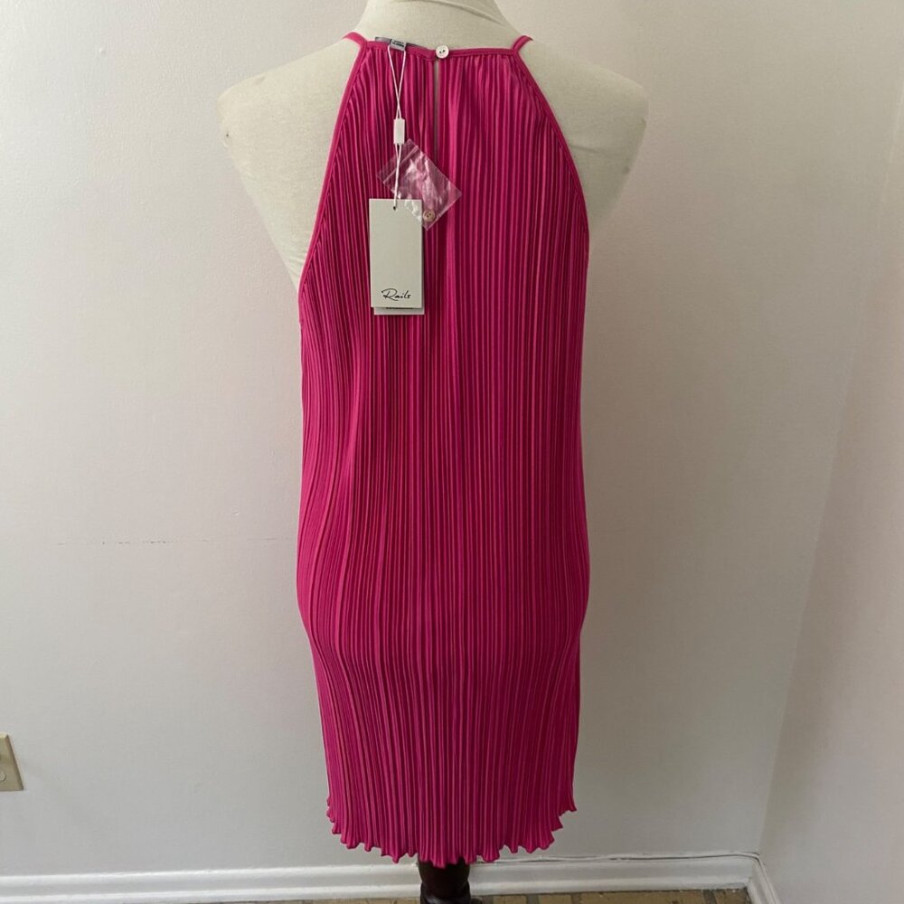 NWT Rails Pleated Jessica Mini Dress Raspberry - Picture 6 of 8